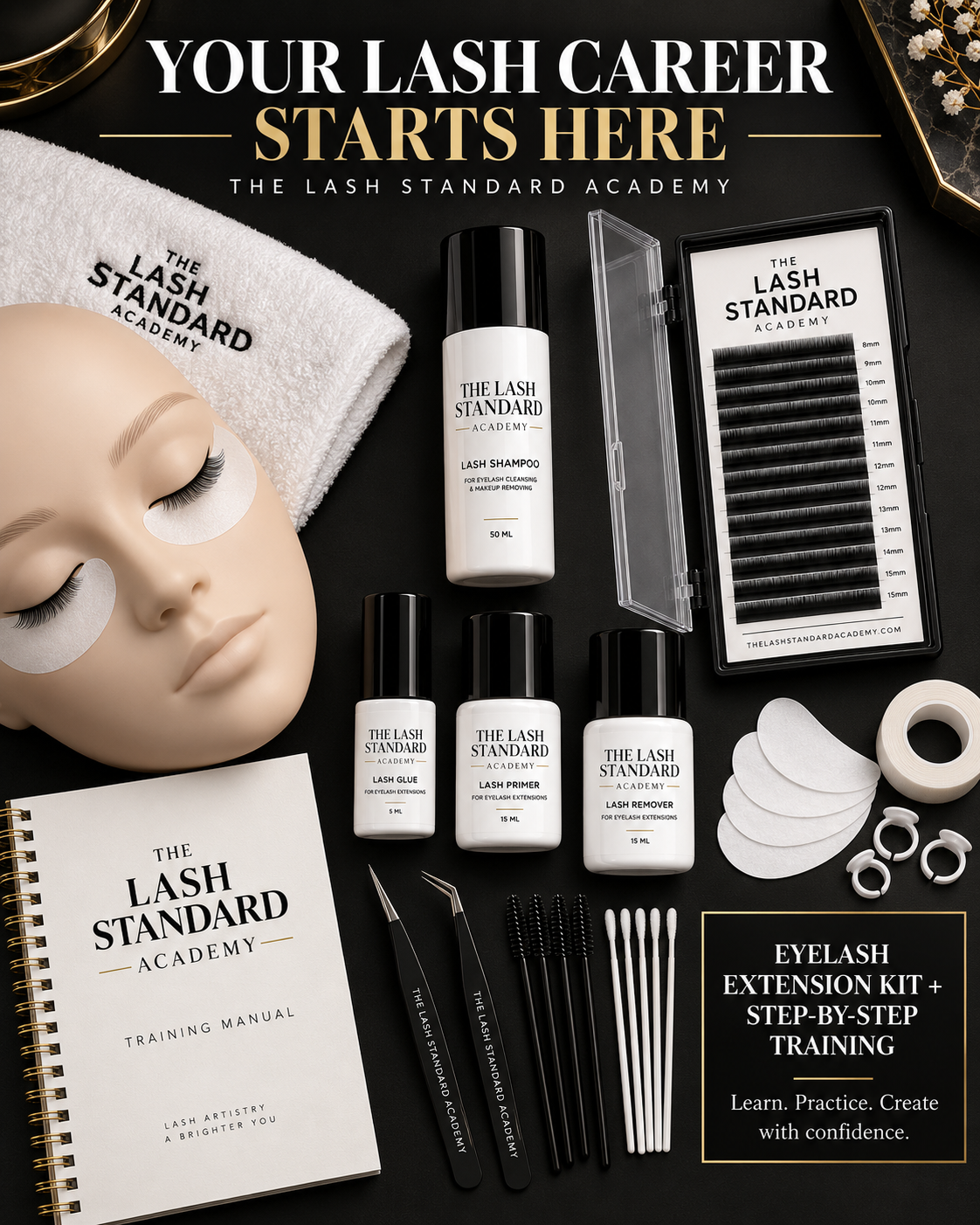 Eyelash Extension Training Kit + Step-by-Step Video